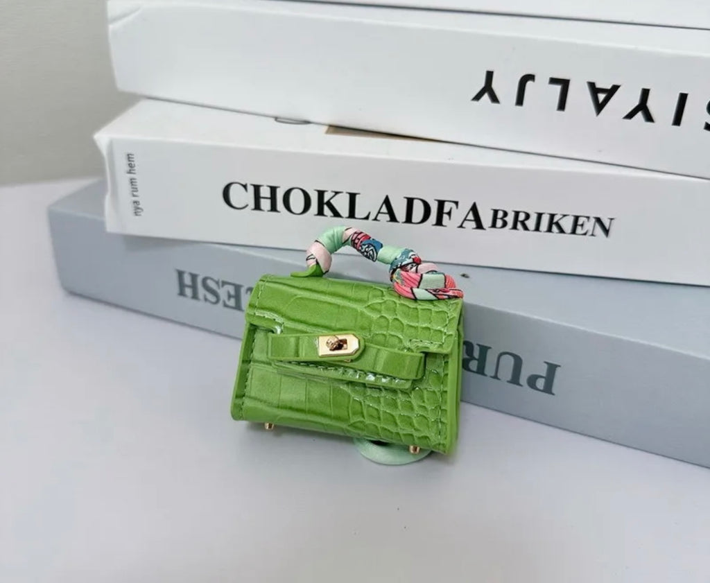 Mini crocodile handbag charm ,AirPod holder
