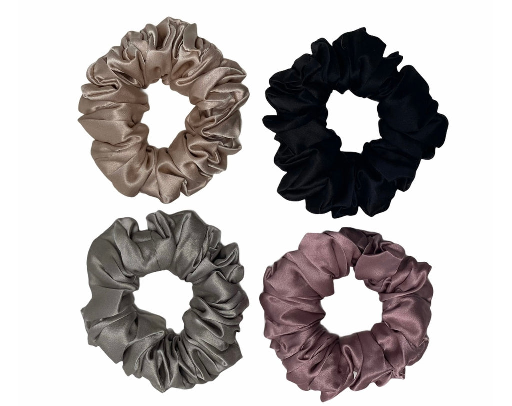 Mulberry silk scrunchies