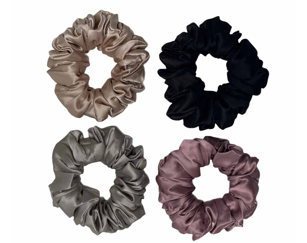 Mulberry silk scrunchies