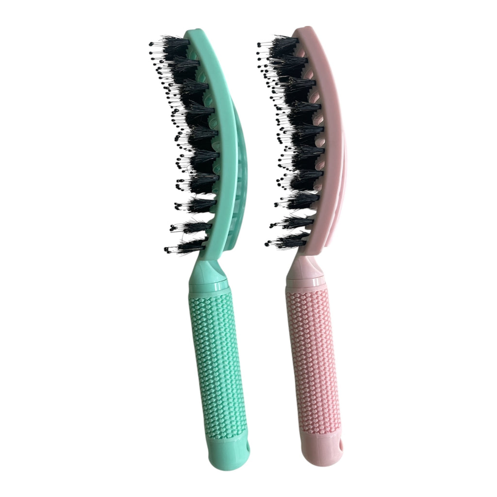 Viral detangler multi bristle hairbrush