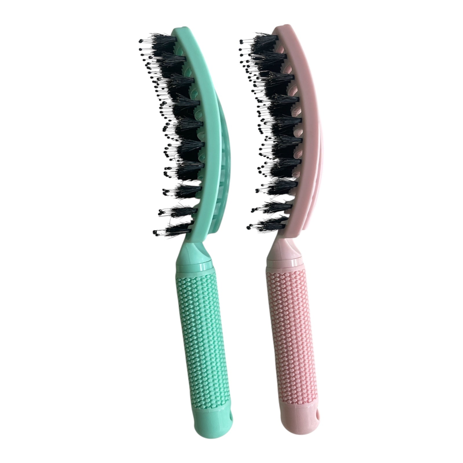 Viral detangler multi bristle hairbrush