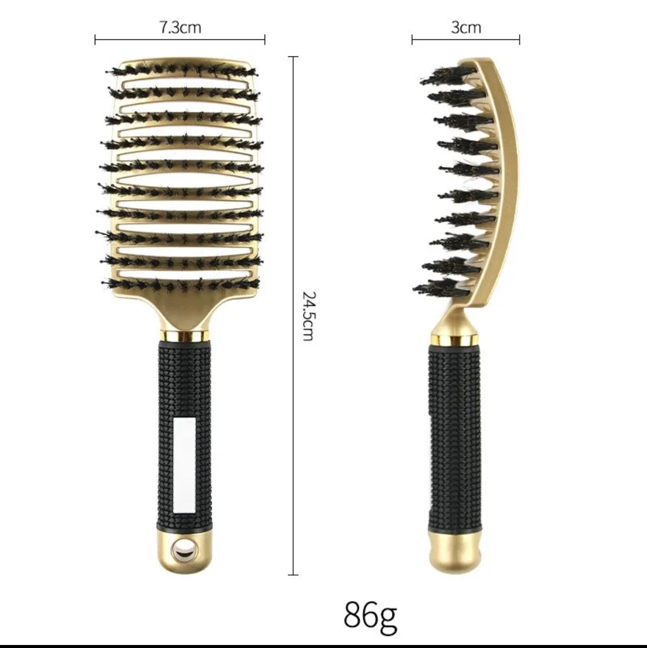 Viral detangler multi bristle hairbrush