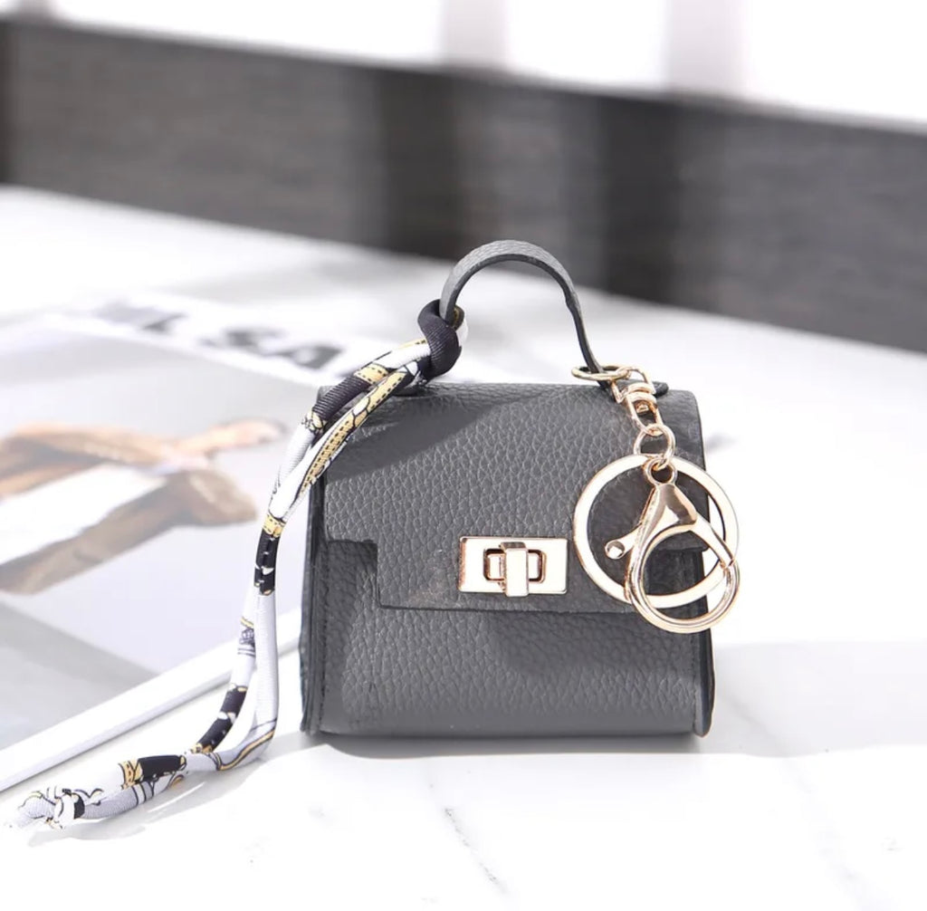Mini charm keychain kelly handbag mini purse