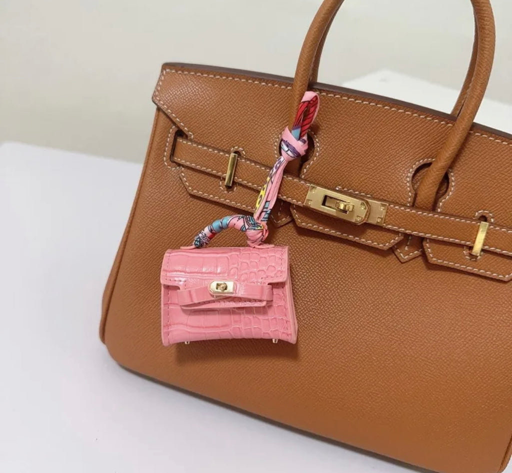 Mini crocodile handbag charm ,AirPod holder