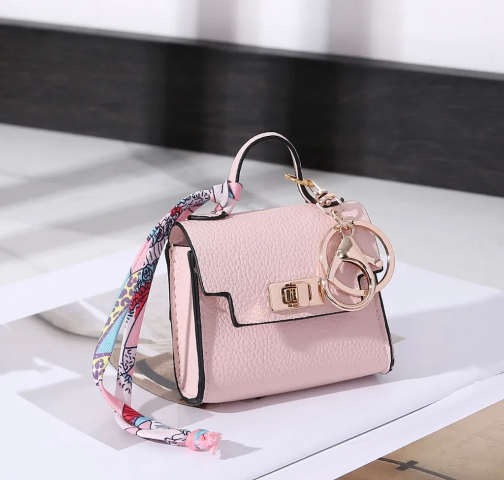 Mini charm keychain kelly handbag mini purse