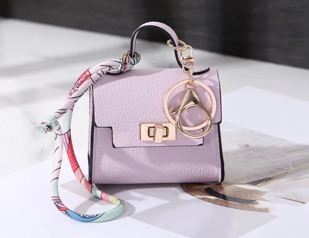 Mini charm keychain kelly handbag mini purse