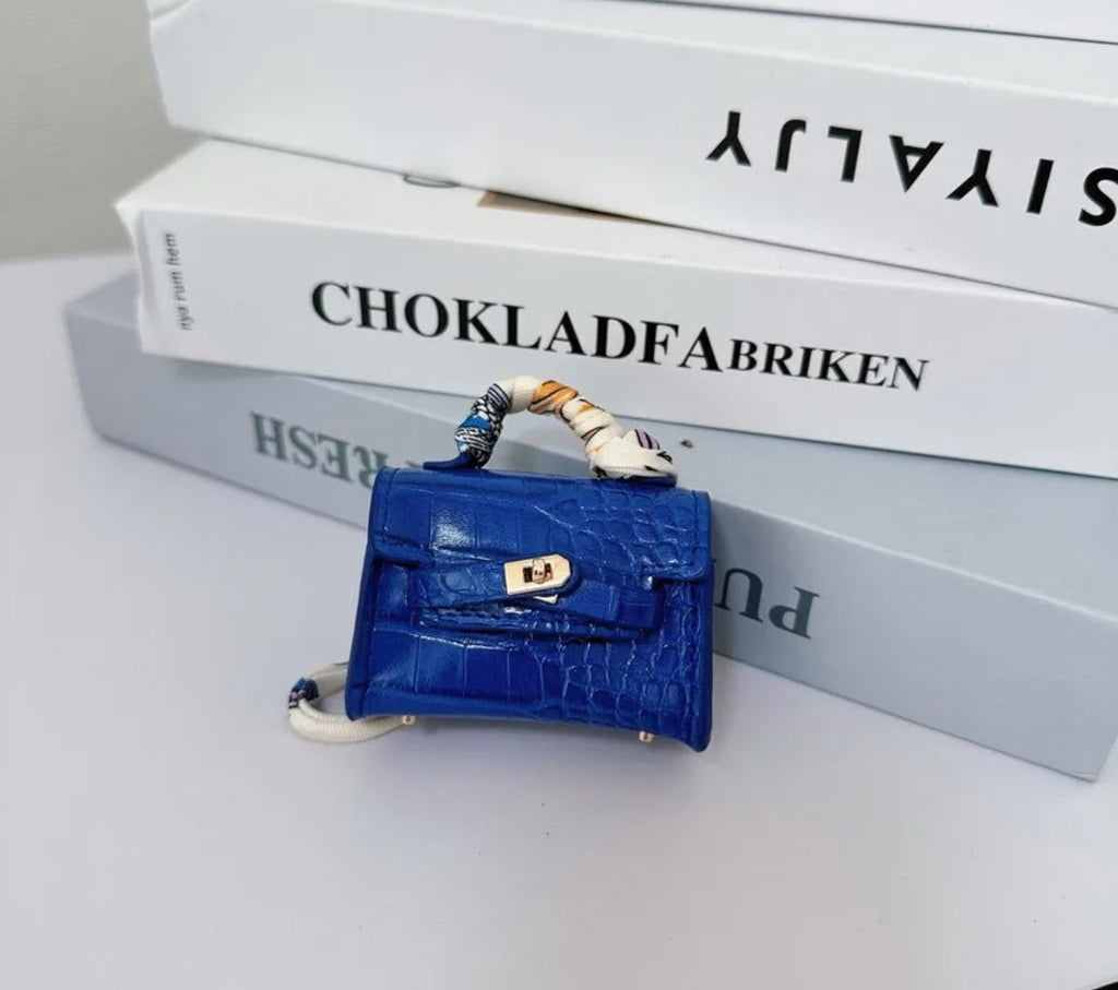 Mini crocodile handbag charm ,AirPod holder