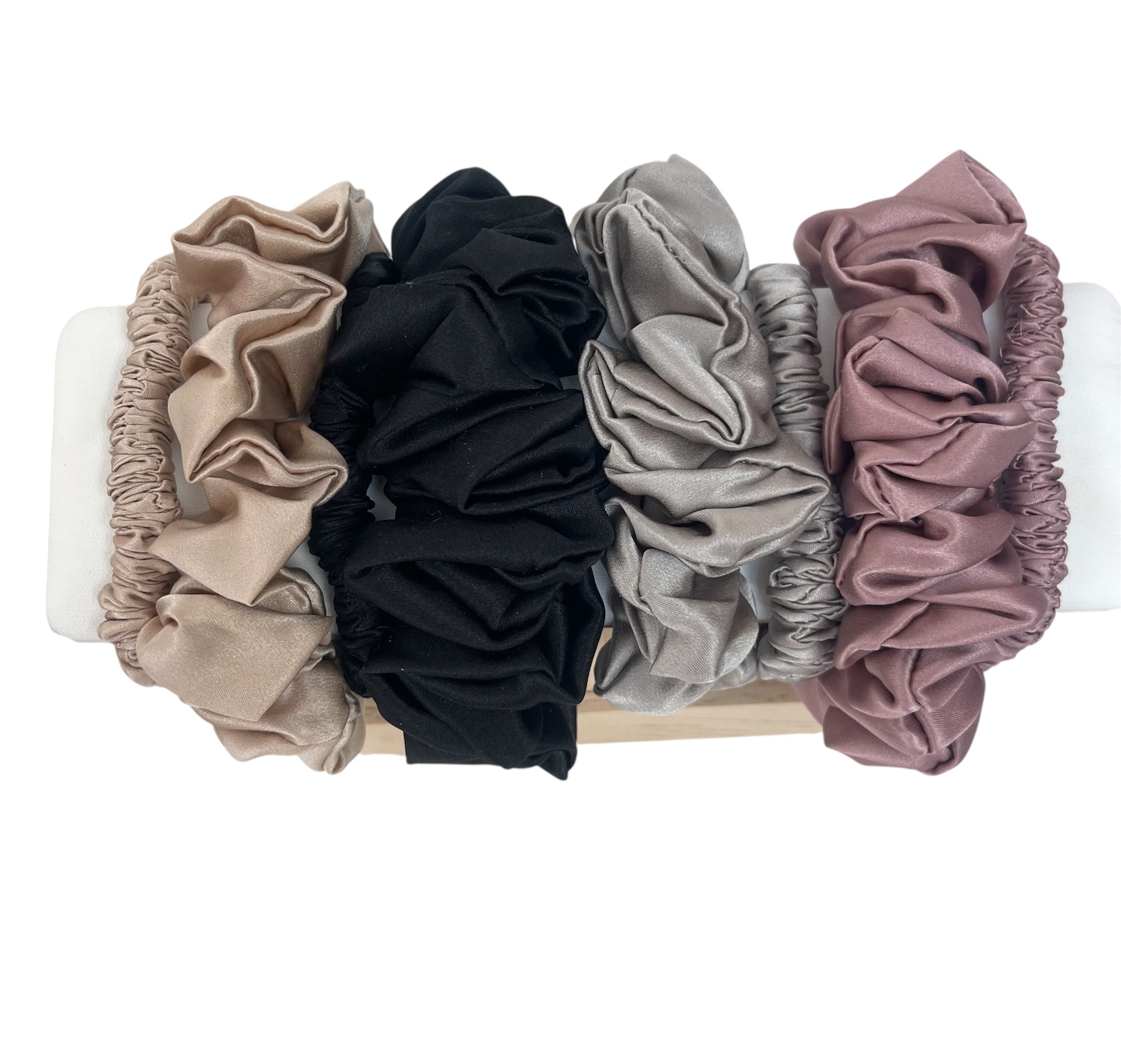 Mulberry silk scrunchies