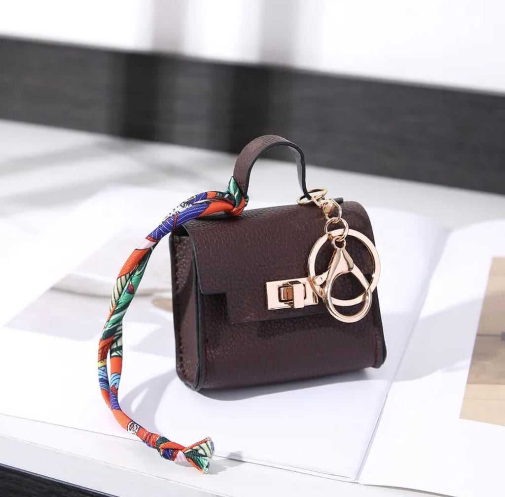 Mini charm keychain kelly handbag mini purse