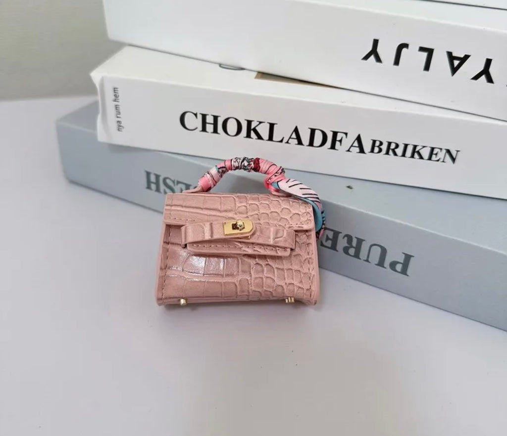Mini crocodile handbag charm ,AirPod holder