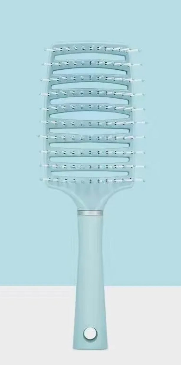 Wet and dry vented single bristle hairbrush