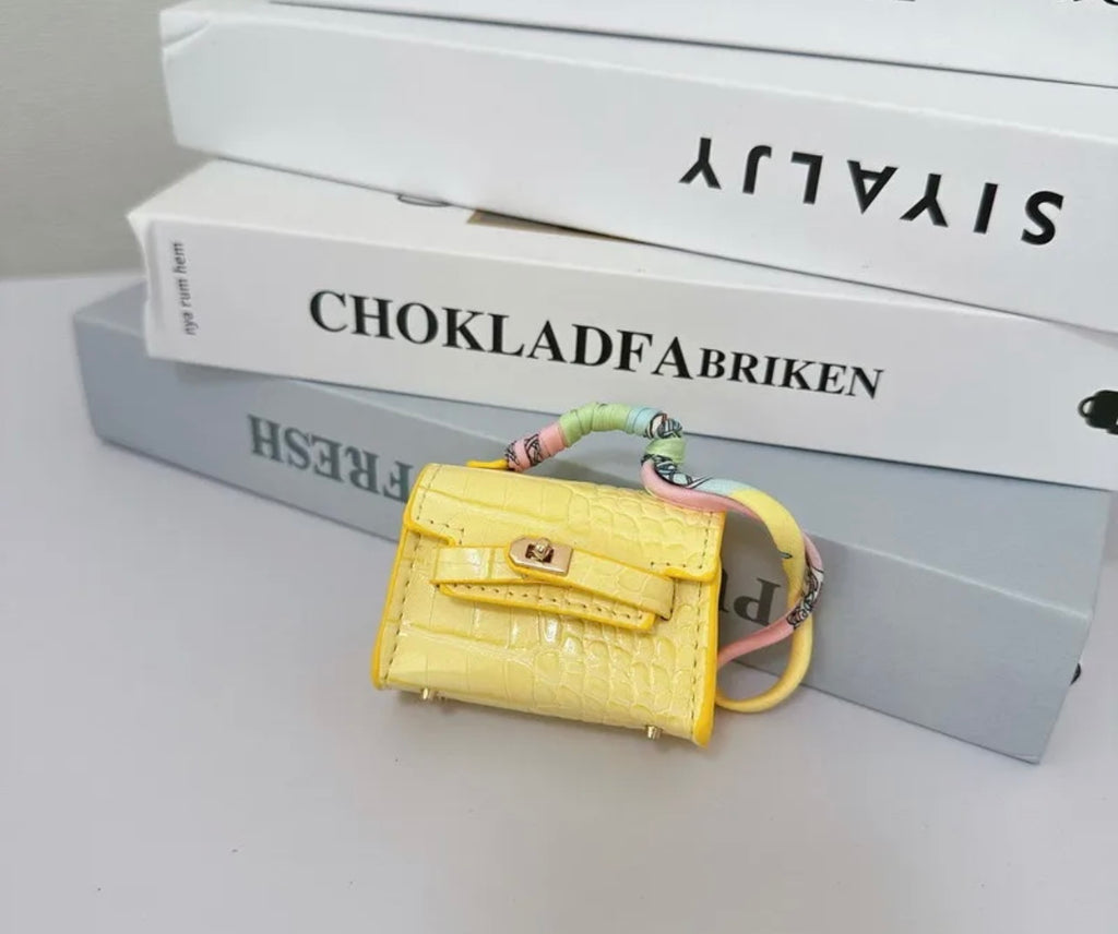Mini crocodile handbag charm ,AirPod holder
