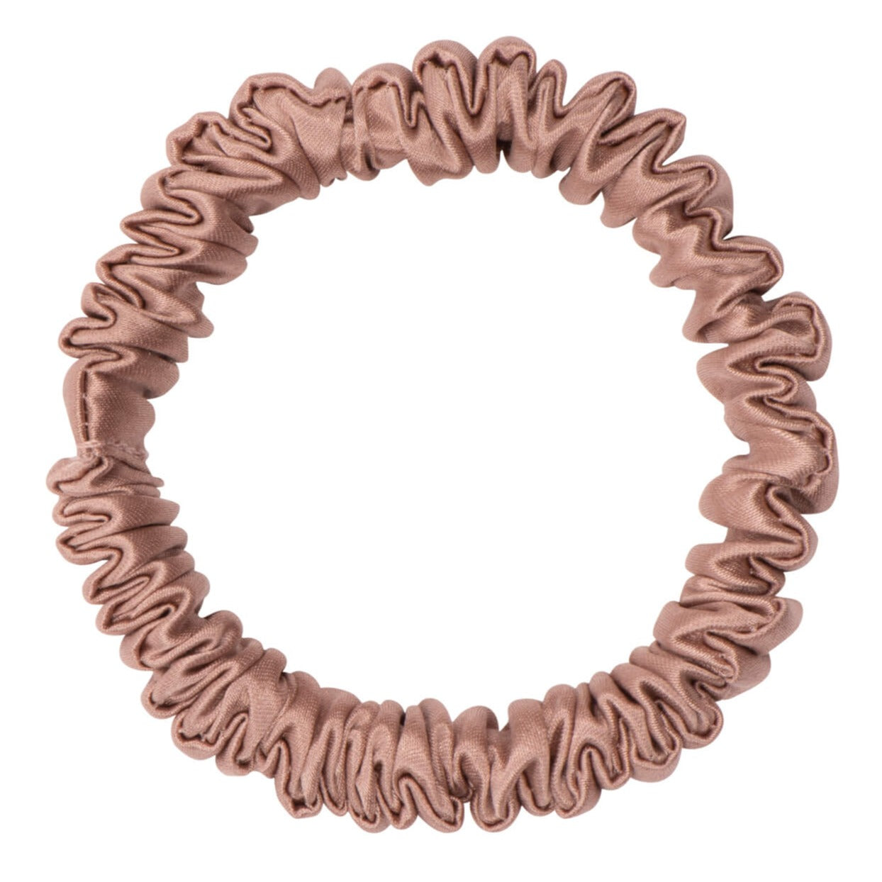 Bronze Silk Scrunchie - Skinny