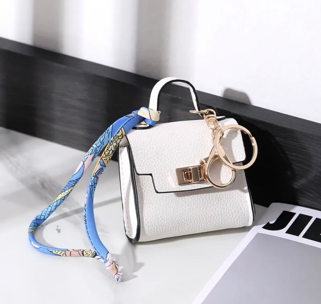 Mini charm keychain kelly handbag mini purse