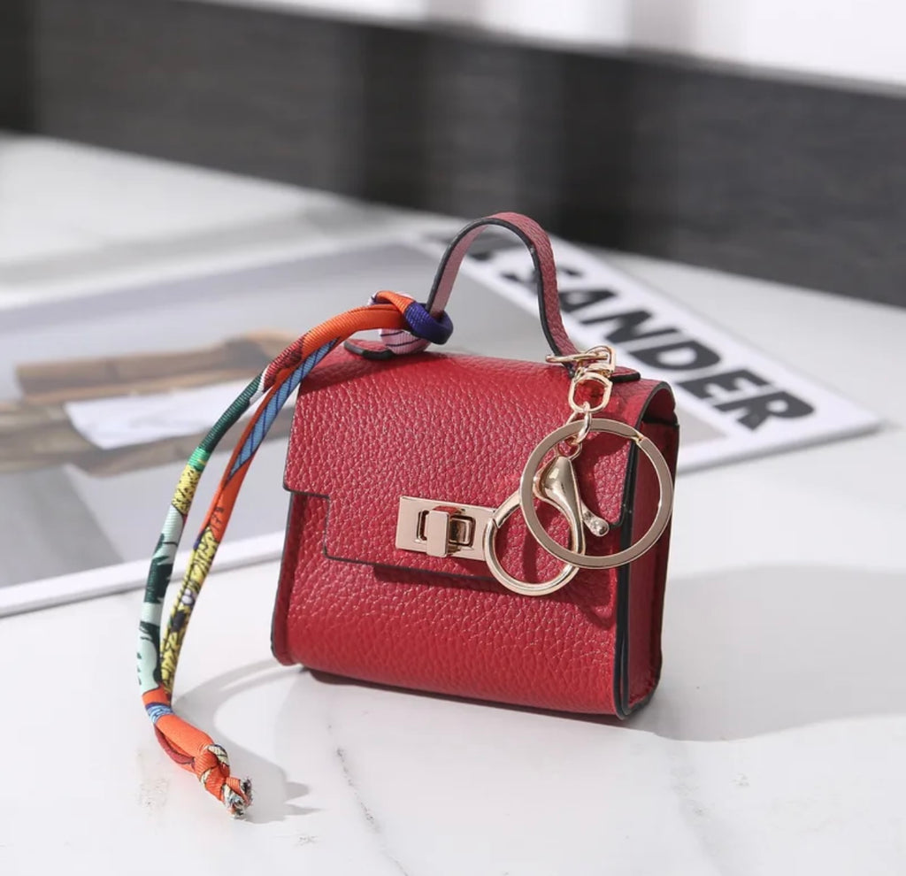 Mini charm keychain kelly handbag mini purse