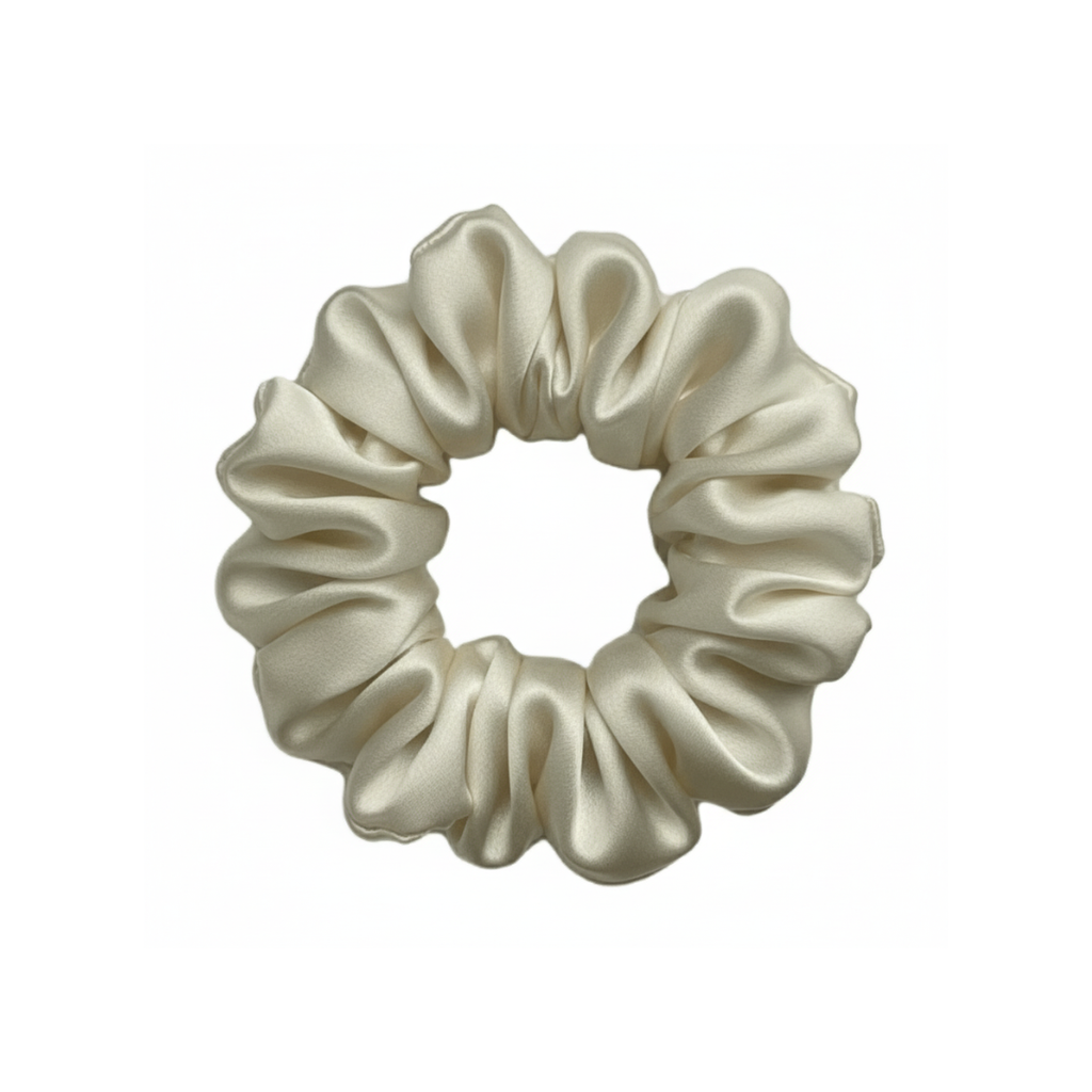 Champagne Silk Scrunchie - Regular