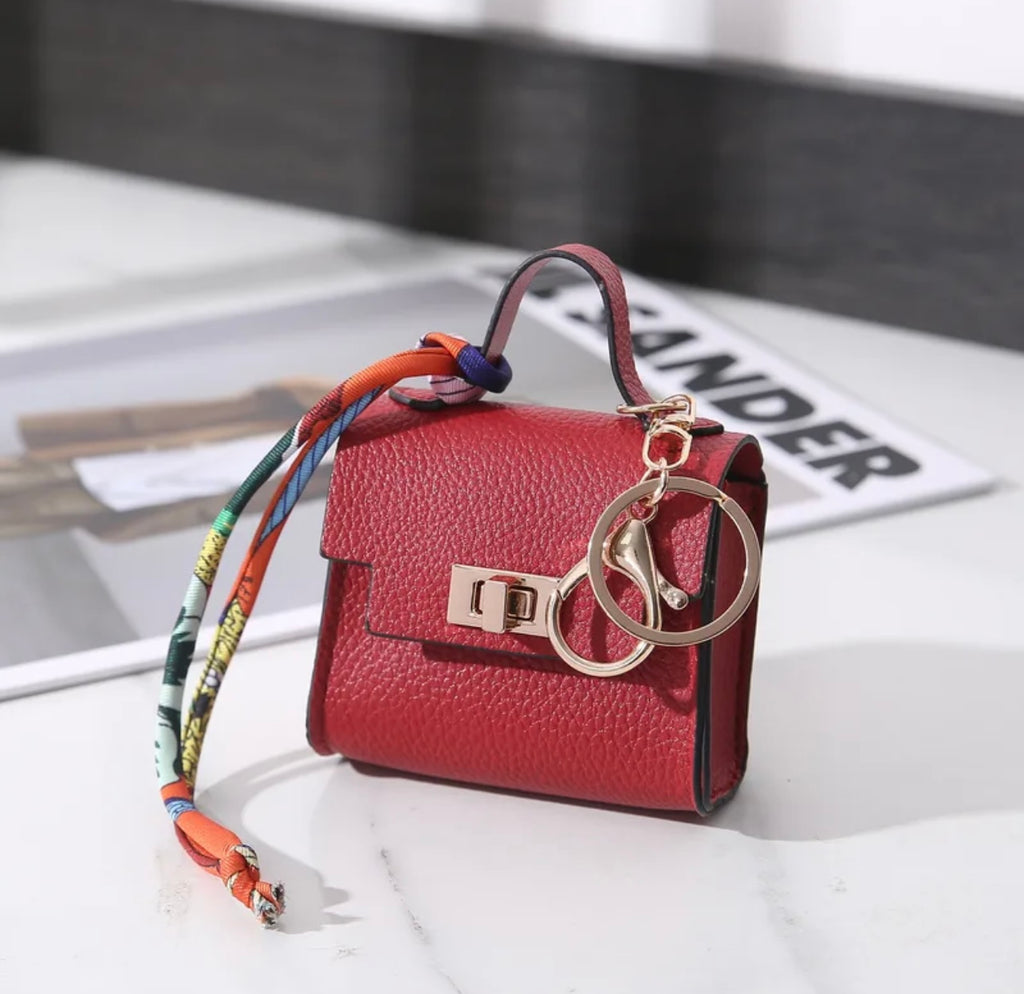 Mini charm keychain kelly handbag mini purse