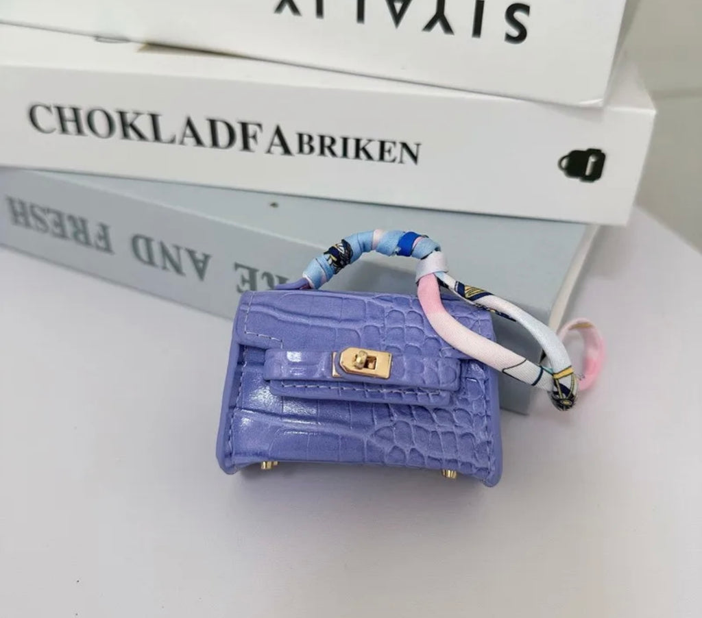 Mini crocodile handbag charm ,AirPod holder