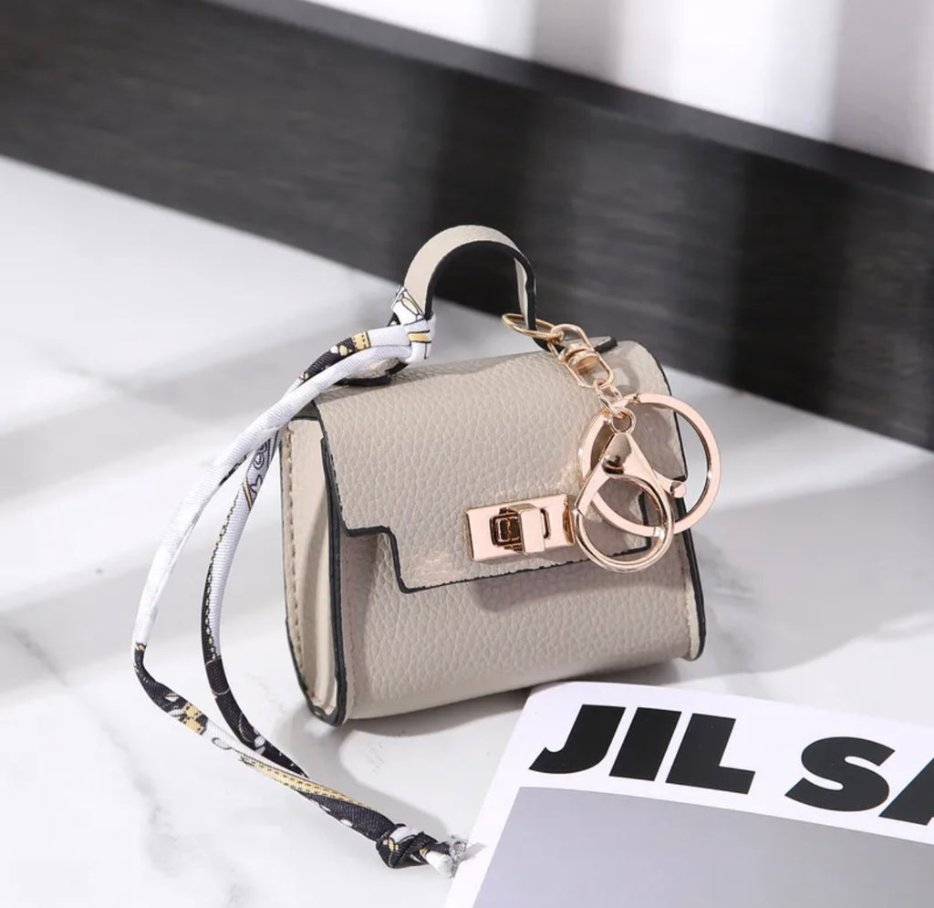 Mini charm keychain kelly handbag mini purse