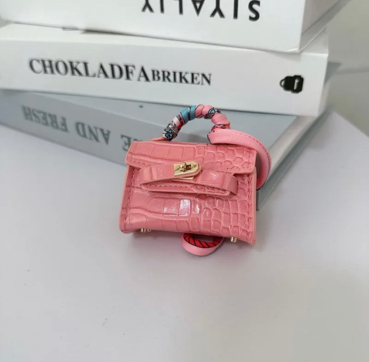 Mini crocodile handbag charm ,AirPod holder