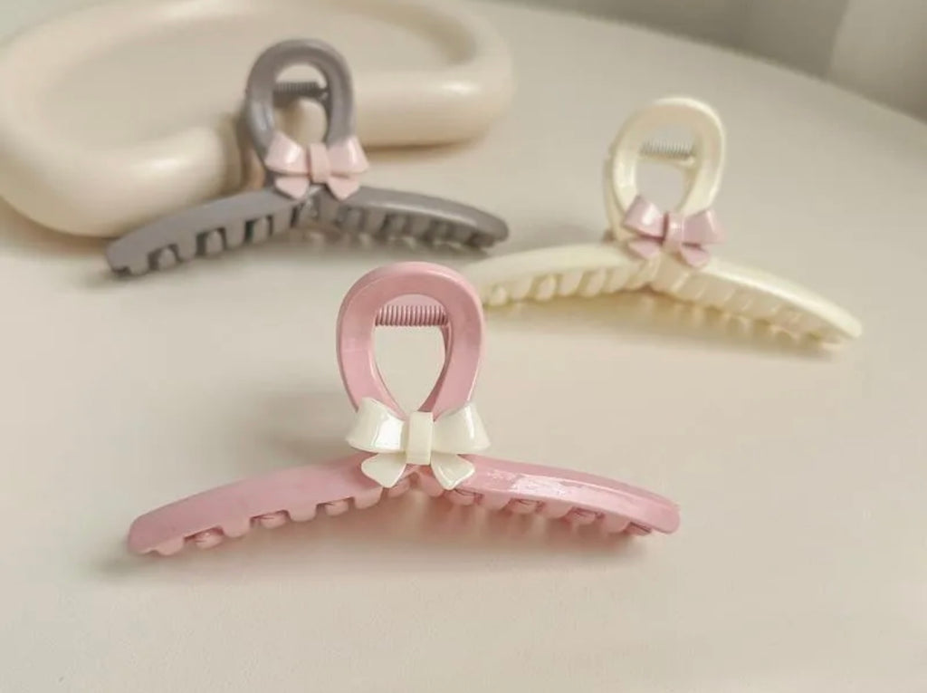 Pack of 3 bow claw clips