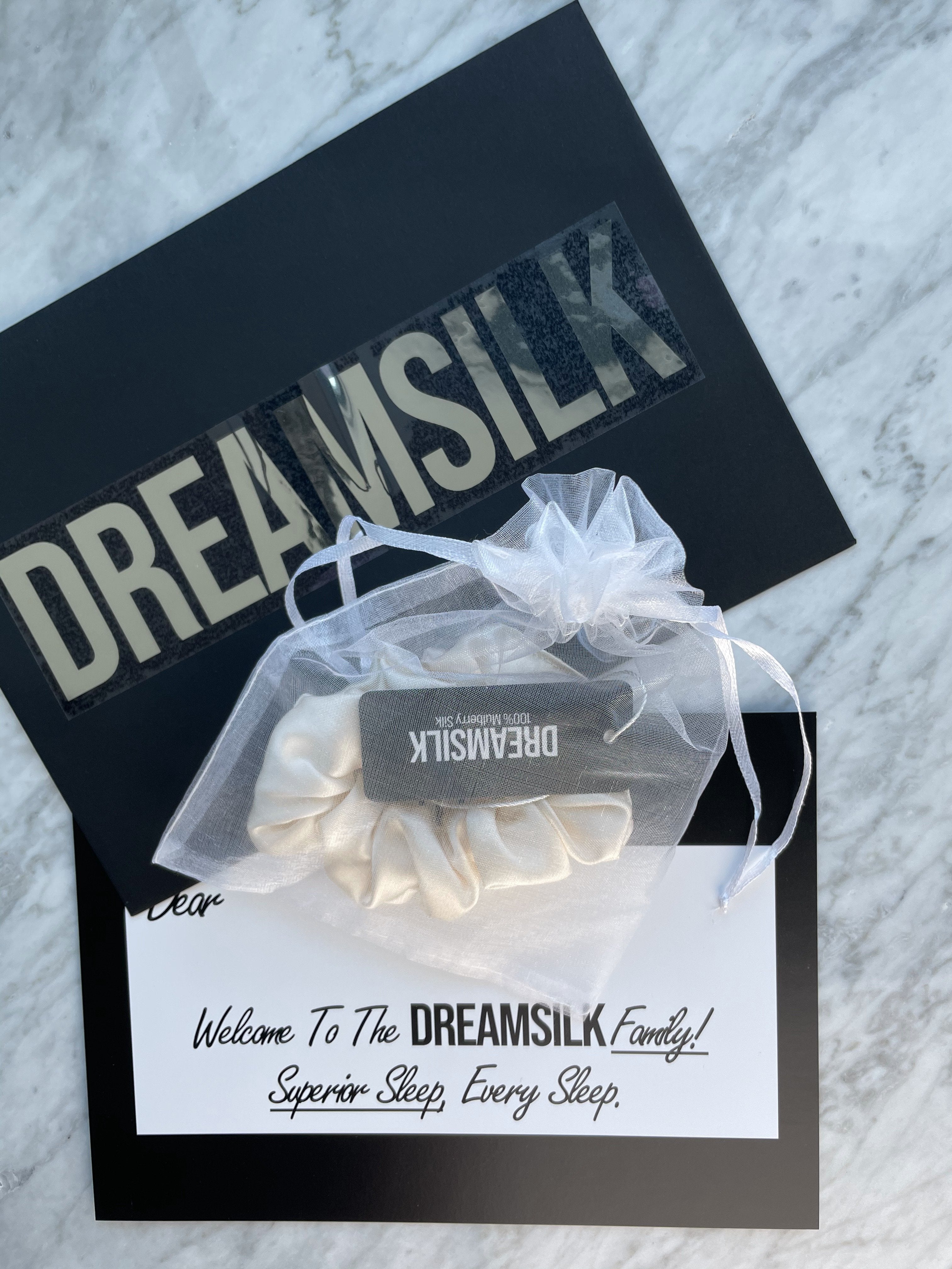 Champagne Silk Scrunchie - Regular