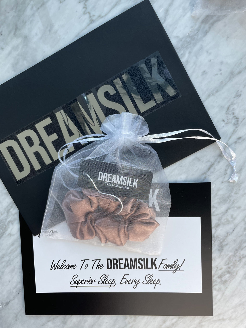 Bronze Silk Scrunchie - Regular