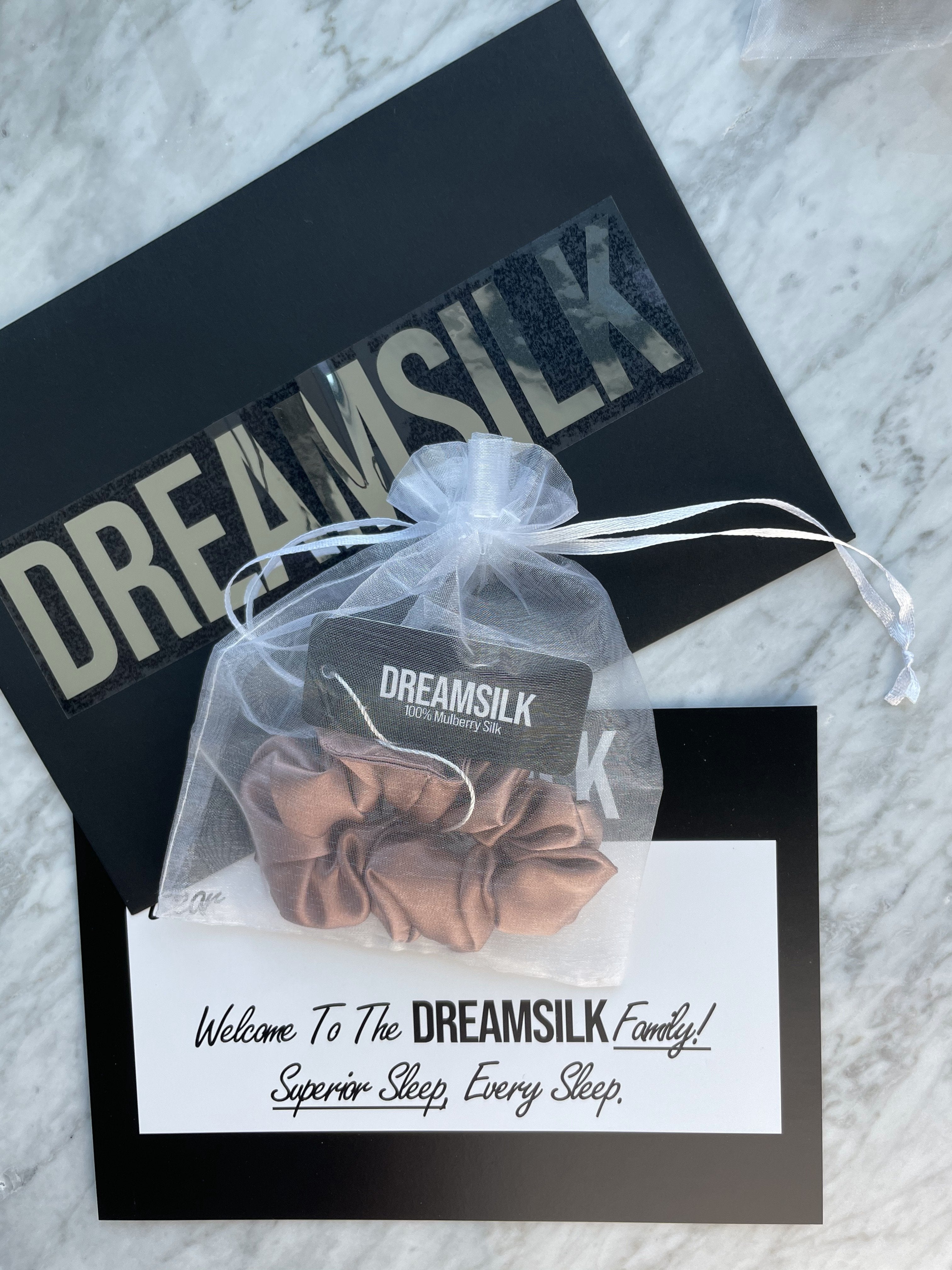 Bronze Silk Scrunchie - Regular