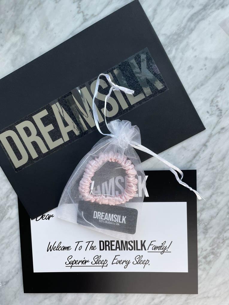 Pink Silk Scrunchie - Skinny