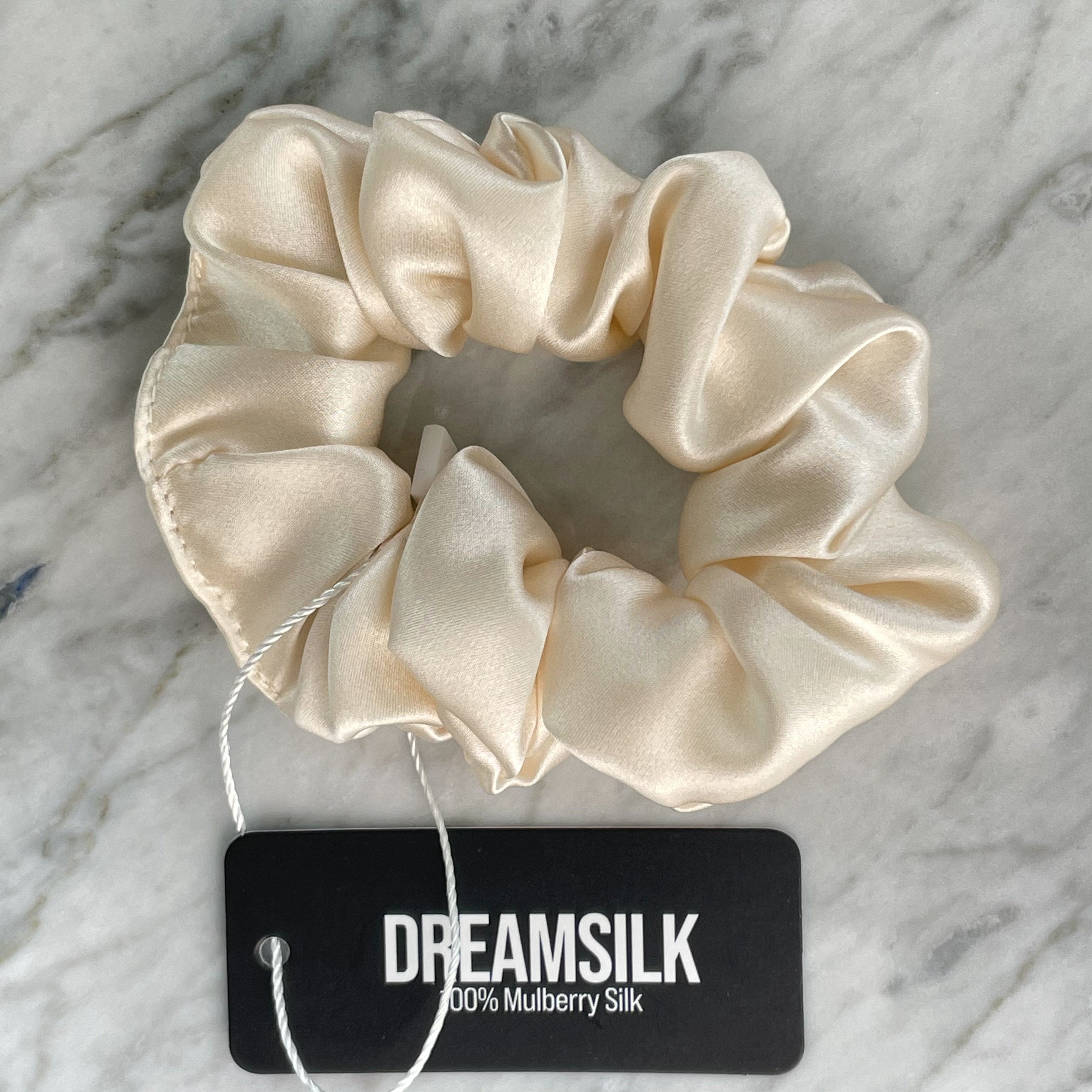 Champagne Silk Scrunchie - Regular