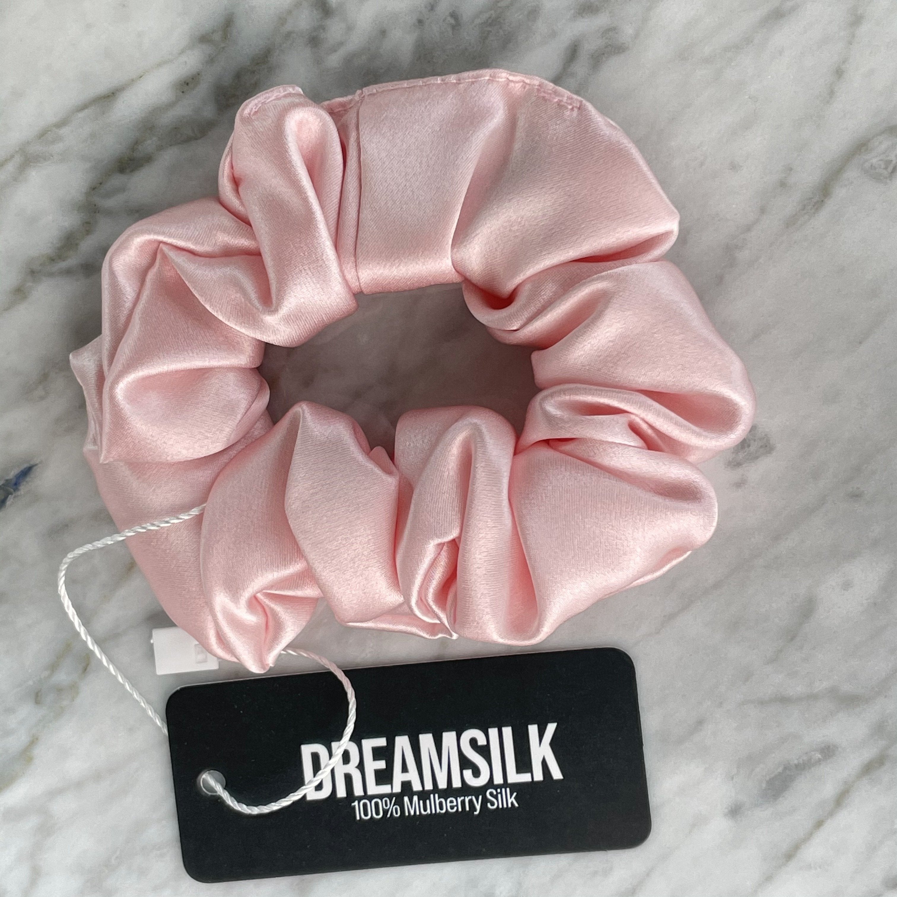 Pink Silk Scrunchie - Regular