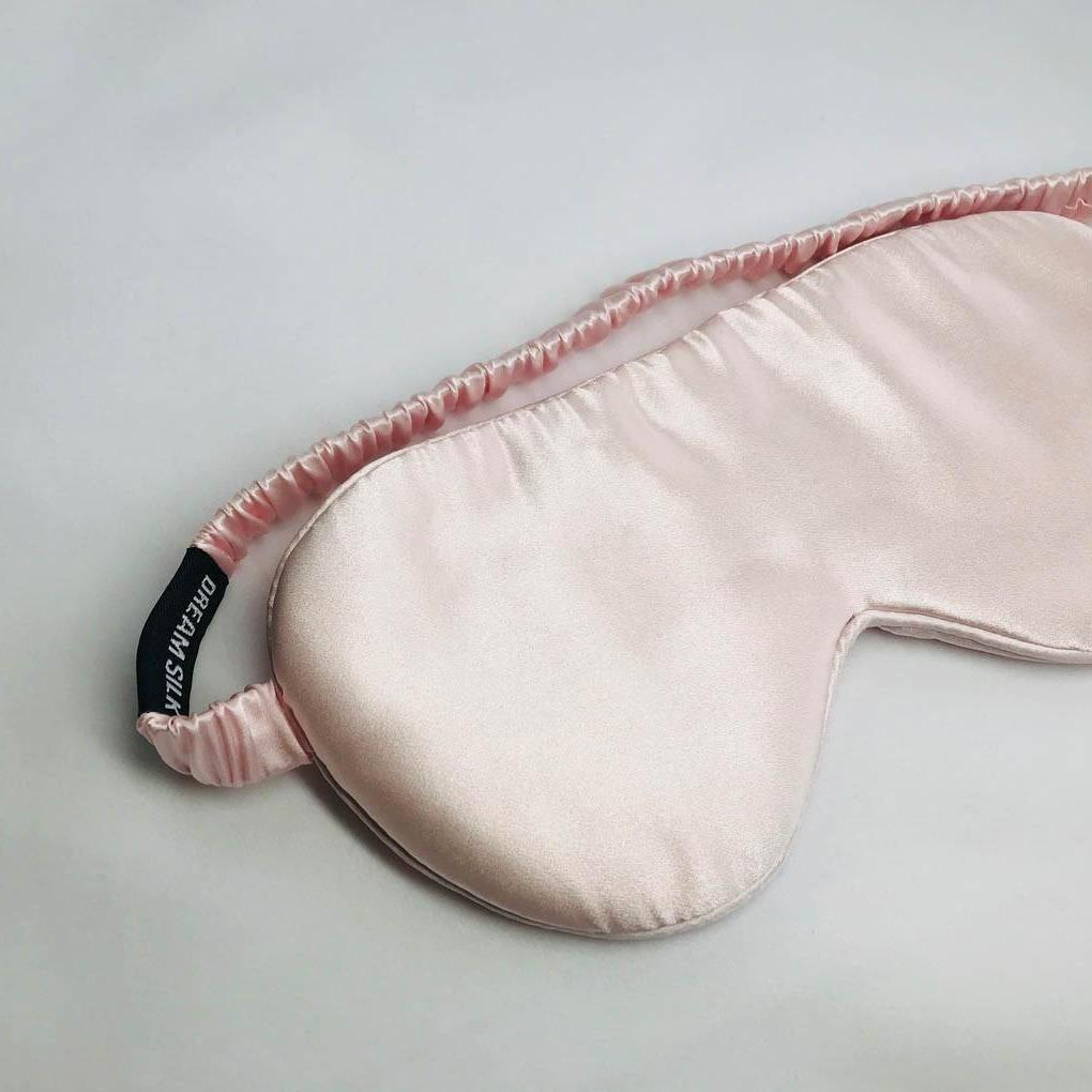 Pink Seashell Silk Sleep Mask