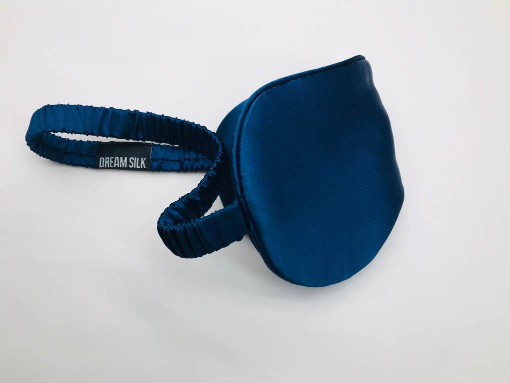 Navy Blue Silk Sleep Mask