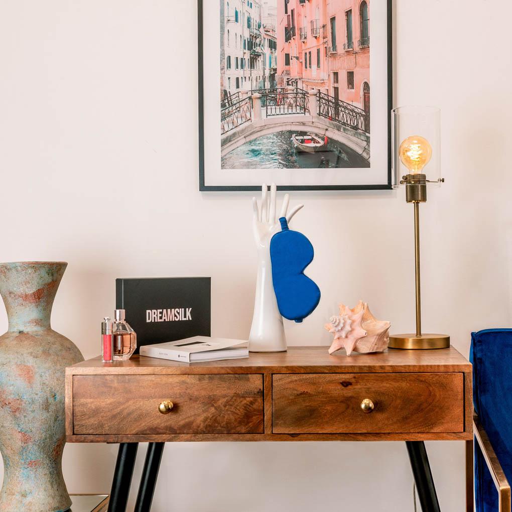 Navy Blue Silk Sleep Mask