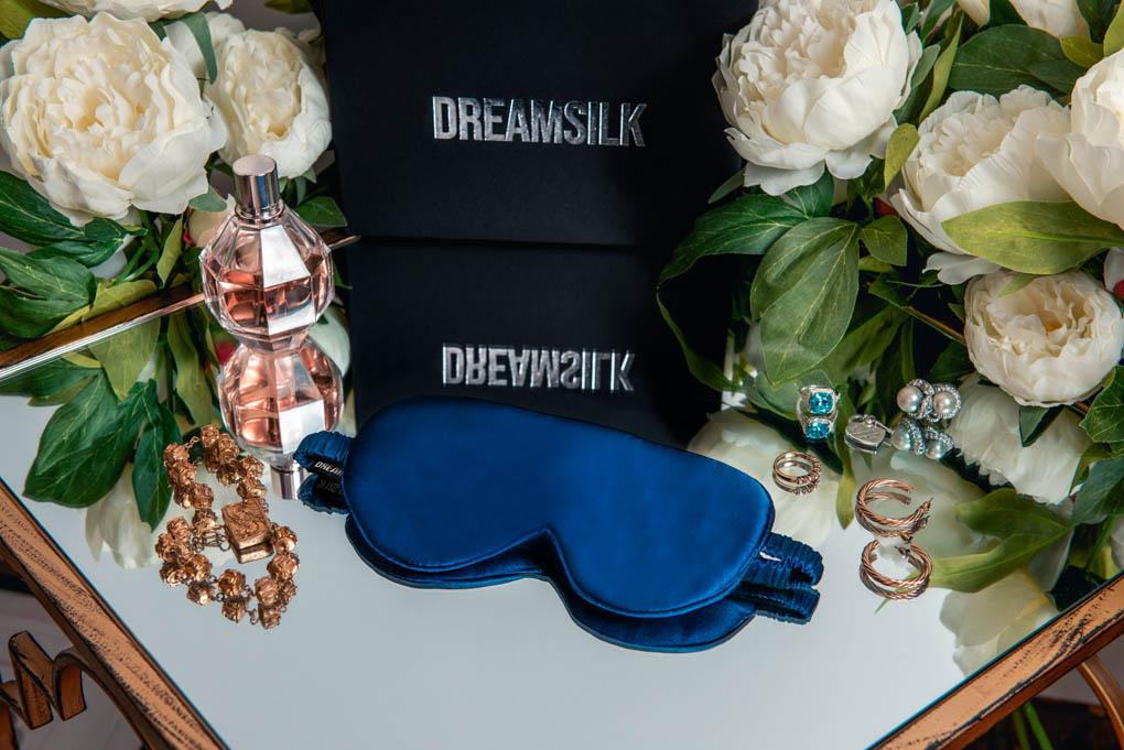 Navy Blue Silk Sleep Mask