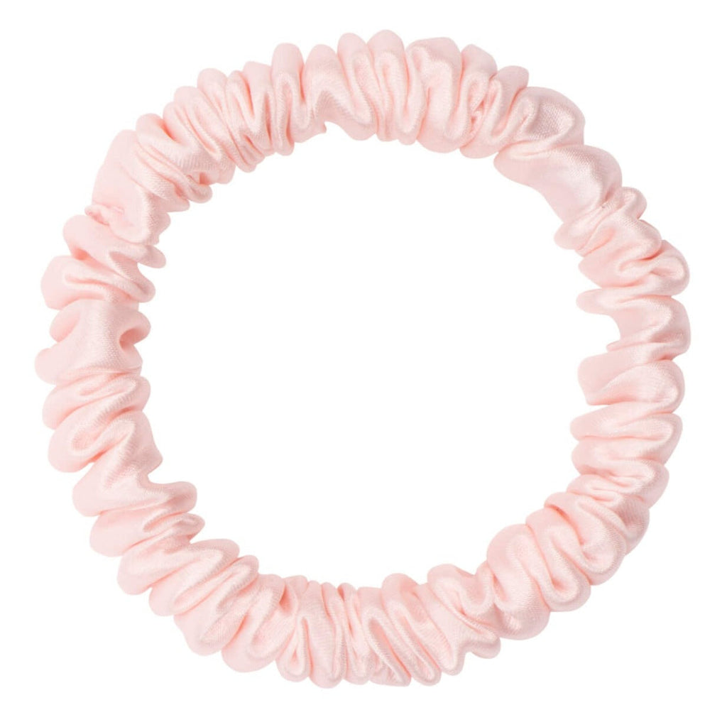 Pink Silk Scrunchie - Skinny