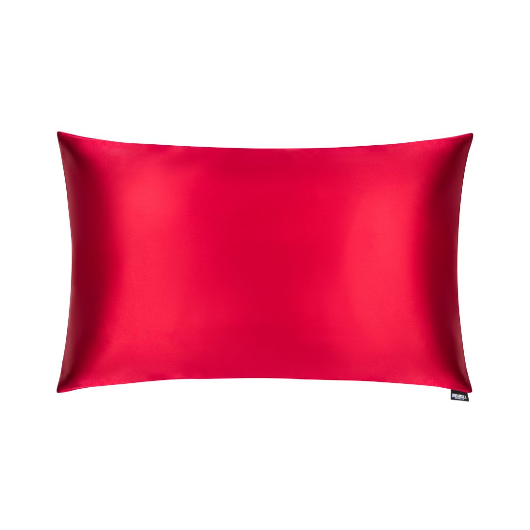 Red Wine Silk Pillowcase - Standard