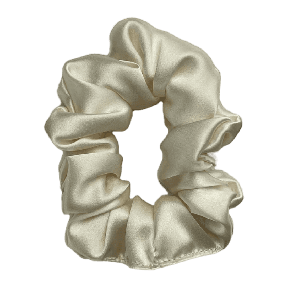 Champagne Silk Scrunchie - Regular