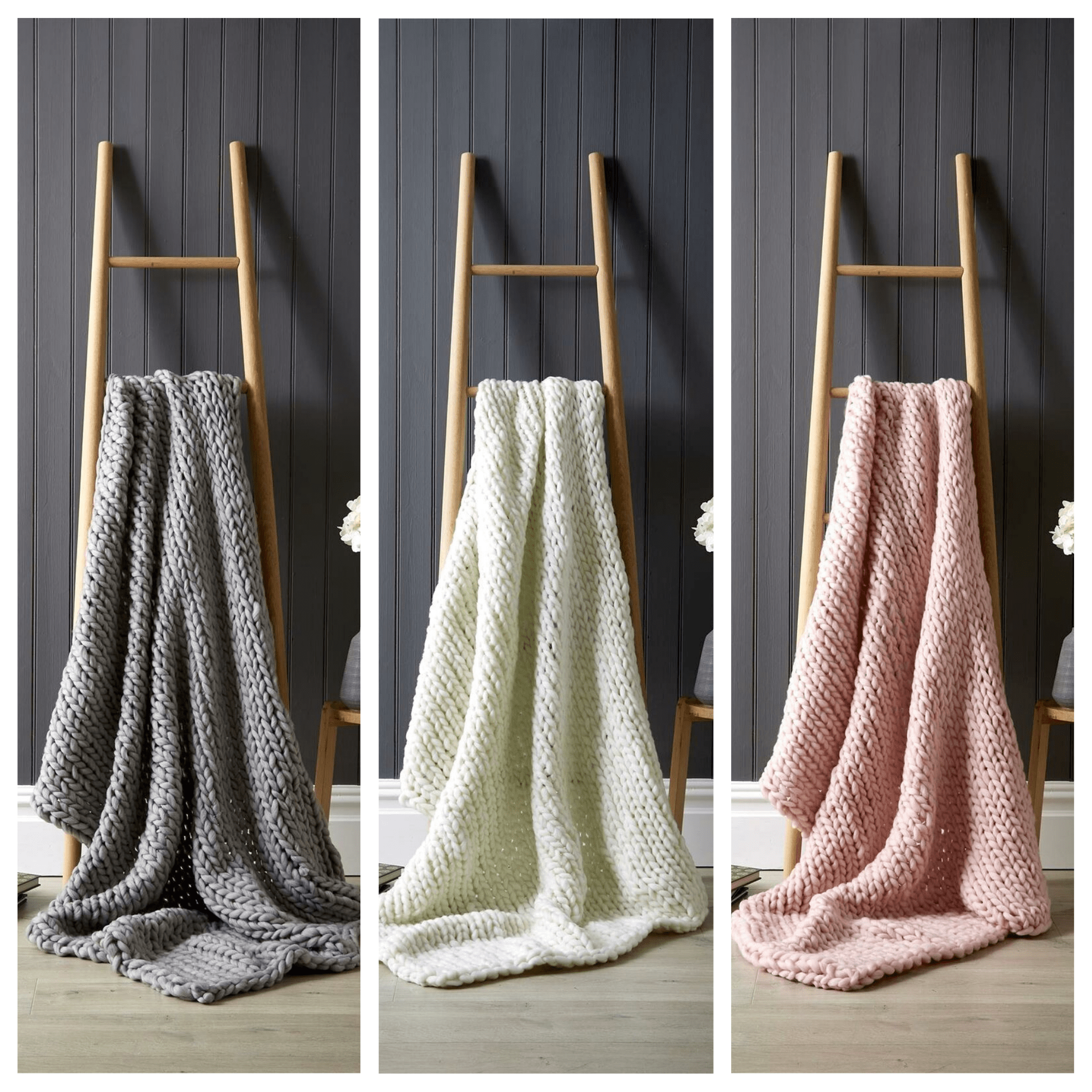 Handmade Chunky Cable Knit Throw Luxurious Oversized Super Soft Fleece Blanket for Sofa Bed Decor, Vibrant Bold Colors Cozy Stylish Home Gift by OLIVIA ROCCO