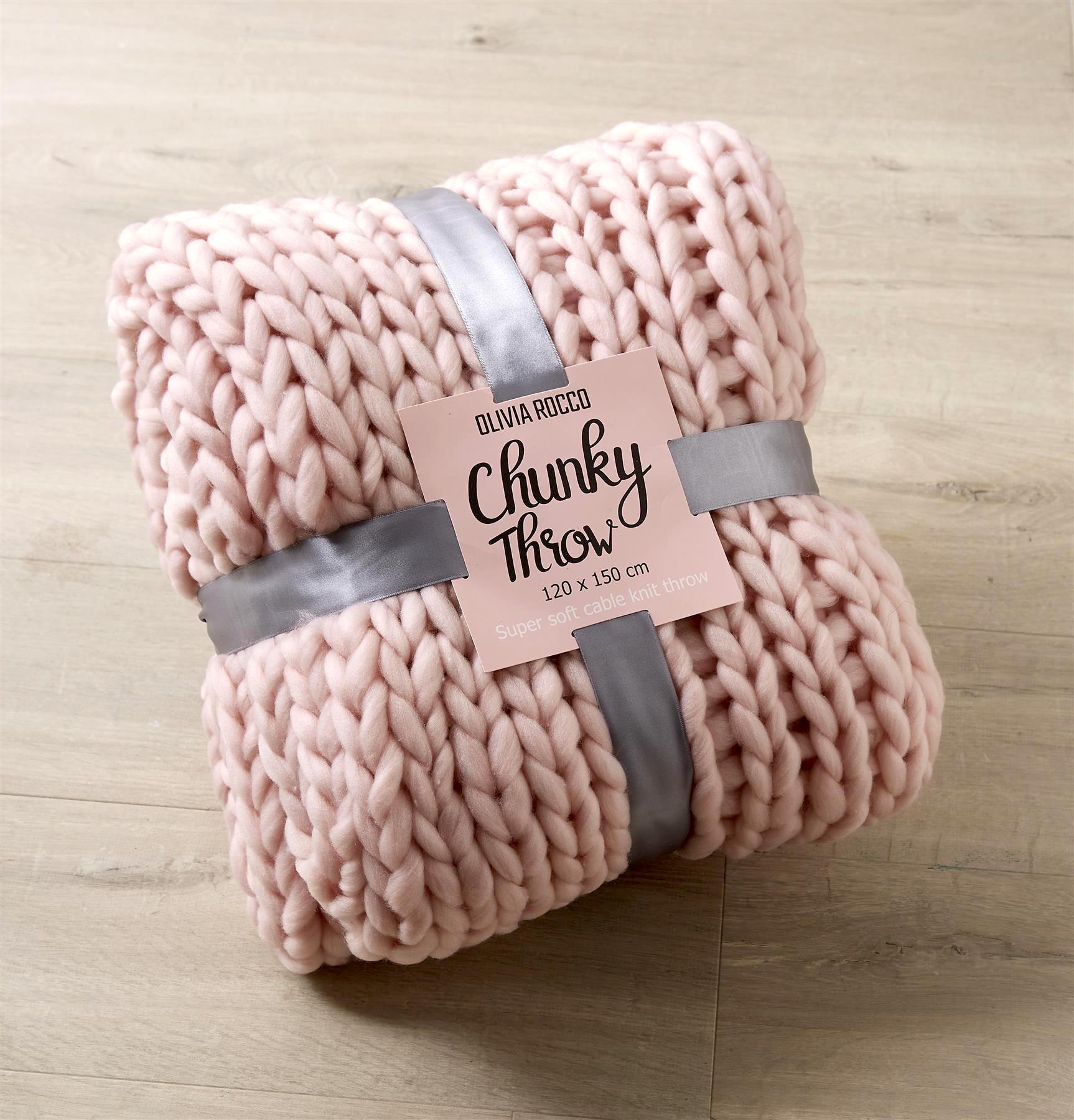 Handmade Chunky Cable Knit Throw Luxurious Oversized Super Soft Fleece Blanket for Sofa Bed Decor, Vibrant Bold Colors Cozy Stylish Home Gift by OLIVIA ROCCO